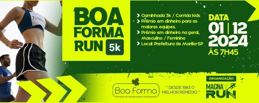 VIVA CORRENDO COM, BOA FORMA 5K